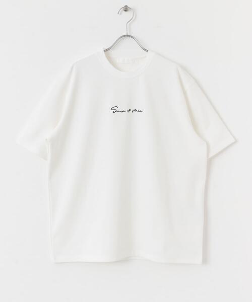 SENSE OF PLACE by URBAN RESEARCH(センスオブプレイスバイアーバンリサーチ)の「『ユニセックス』シシュウポンチショートスリーブTシャツ(Tシャツ/カットソー・メンズ・ネイビー/ライトベージュ/ホワイト/ホワイト系その他/グリーン/ブラック/チャコールグレー・LARGE/MEDIUM)」の17枚目の写真