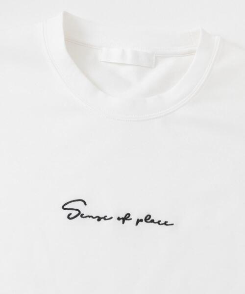 SENSE OF PLACE by URBAN RESEARCH(センスオブプレイスバイアーバンリサーチ)の「『ユニセックス』シシュウポンチショートスリーブTシャツ(Tシャツ/カットソー・メンズ・ネイビー/ライトベージュ/ホワイト/ホワイト系その他/グリーン/ブラック/チャコールグレー・LARGE/MEDIUM)」の18枚目の写真