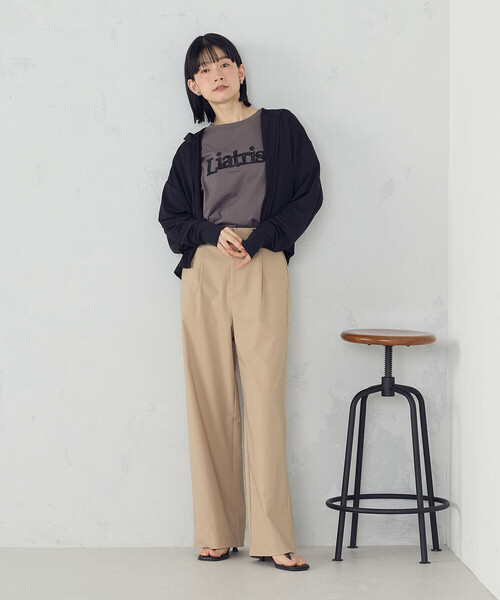 COMME CA ISM(コムサイズム)の「【接触冷感・UVカット】着流しフーディカーディガン(カーディガン/ボレロ・レディース・ライトグレー/ネイビー/ブラック・FREE)」の9枚目の写真