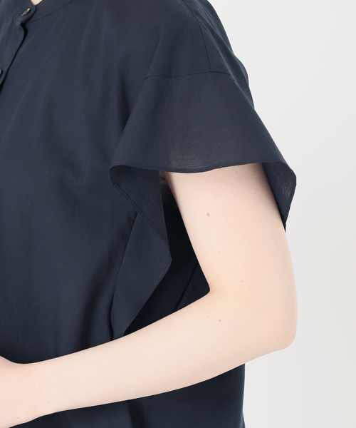 Spick & Span(スピックアンドスパン)の「フレアスリーブエアリーブラウス(シャツ/ブラウス・レディース・マルチ/その他10/ネイビー・FREE)」の9枚目の写真