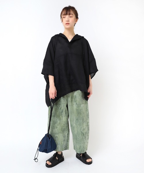 URCH RNA（アーチ アールエヌエー）の「R4322 ９分丈のムラ染めアルマジロパンツ（その他パンツ・レディース・グレー/オリーブ/ブルー・FREE）」の20枚目の写真