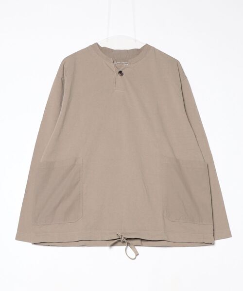 quadro(クオドロ)の「ドライ度詰天竺ヘンリーネックプルオーバー(Tシャツ/カットソー・メンズ・ダークネイビー/グリーン/キナリ/モカ・LARGE/MEDIUM)」の2枚目の写真
