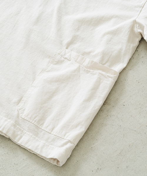 quadro(クオドロ)の「ドライ度詰天竺ヘンリーネックプルオーバー(Tシャツ/カットソー・メンズ・ダークネイビー/グリーン/キナリ/モカ・LARGE/MEDIUM)」の12枚目の写真
