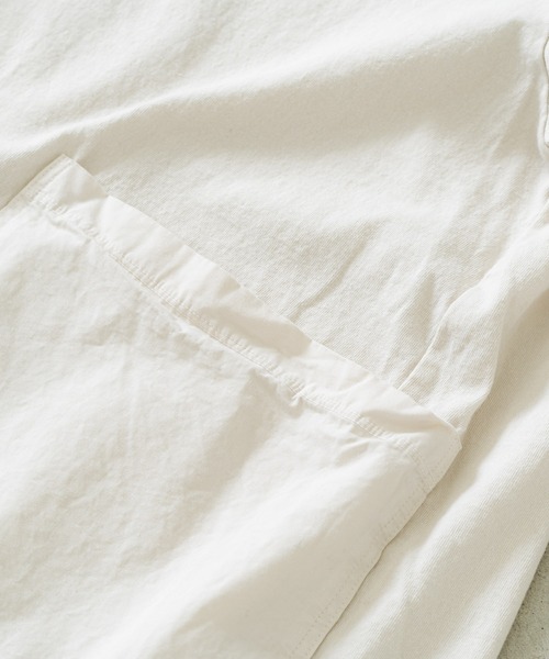 quadro(クオドロ)の「ドライ度詰天竺ヘンリーネックプルオーバー(Tシャツ/カットソー・メンズ・ダークネイビー/グリーン/キナリ/モカ・LARGE/MEDIUM)」の13枚目の写真