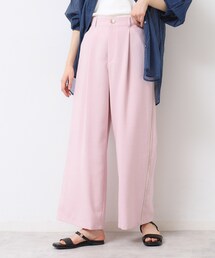 【セットアップ可能・洗える】タック入りワイドパンツ(S~L)