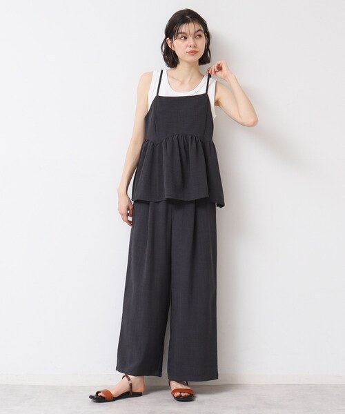 Dessin（デッサン）の「【セットアップ可能・洗える】タック入りワイドパンツ（S～L）（その他パンツ・レディース・ナチュラル/チャコールグレー/ピンク・02/01/03）」の6枚目の写真