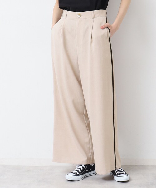 Dessin（デッサン）の「【セットアップ可能・洗える】タック入りワイドパンツ（S～L）（その他パンツ・レディース・ナチュラル/チャコールグレー/ピンク・02/01/03）」の14枚目の写真