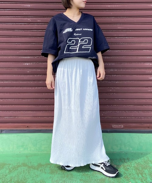 CRB（シーアールビー）の「プリーツIラインロングスカート（スカート・レディース・ブラック/グレー/アイボリー/グリーン/ブルー/ピンク/イエロー/ピンク系その他/ダークグリーン/オレンジ/ブラウン・F）」の19枚目の写真