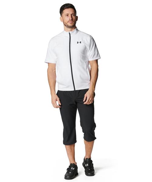 UNDER ARMOUR(アンダーアーマー)の「UAフレッシュウーブン フルジップ ショートスリーブ ジャケット(トレーニング/メンズ)(その他アウター・メンズ・ホワイト・L/XL/3XL/2XL/M/S)」の3枚目の写真