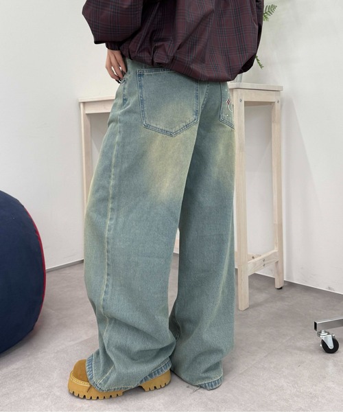 sedacle(セダクル)の「ヒップ配色デザインデニム(デニムパンツ・レディース・ブラック/ライトブルー・LARGE/SMALL/MEDIUM)」の12枚目の写真