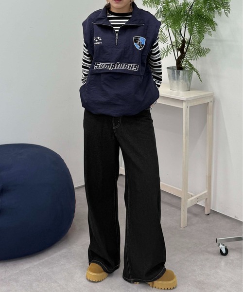 sedacle(セダクル)の「ヒップ配色デザインデニム(デニムパンツ・レディース・ブラック/ライトブルー・LARGE/SMALL/MEDIUM)」の7枚目の写真