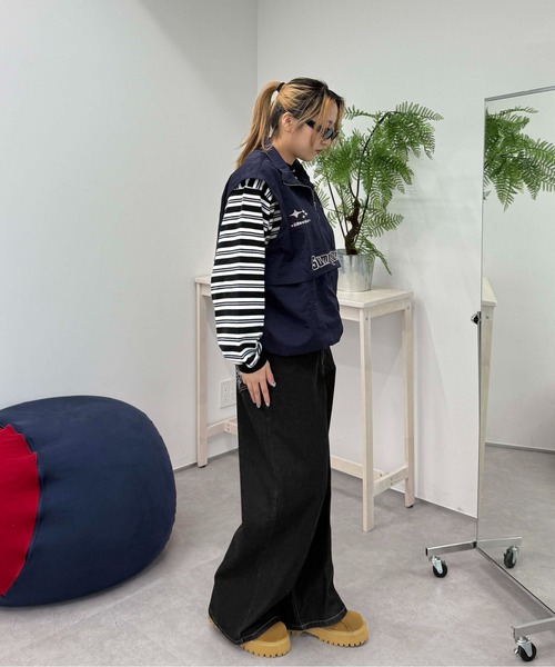 sedacle(セダクル)の「ヒップ配色デザインデニム(デニムパンツ・レディース・ブラック/ライトブルー・LARGE/SMALL/MEDIUM)」の9枚目の写真