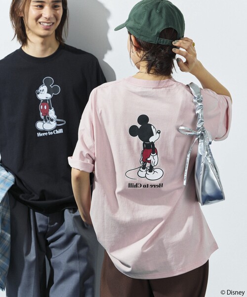 FREAK'S STORE（フリークスストア）の「限定展開 DISNEY/ディズニー/ミッキーマウス/別注 ビッグシルエット 両面プリントTシャツ/Chill（Tシャツ/カットソー・メンズ・グレー/ホワイト/ピンク/ブラック・SMALL/MEDIUM/LARGE）」の11枚目の写真