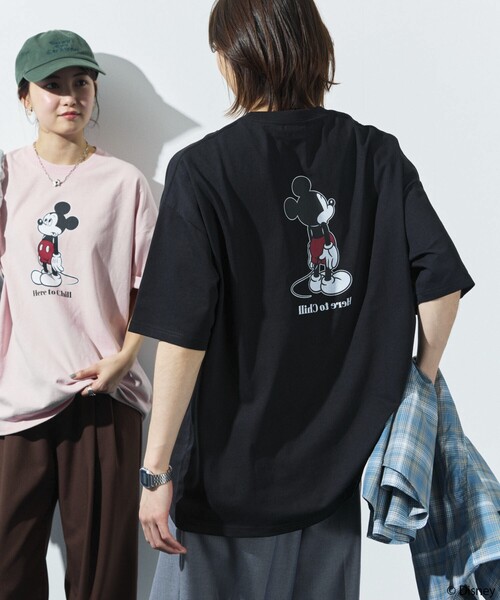 FREAK'S STORE（フリークスストア）の「限定展開 DISNEY/ディズニー/ミッキーマウス/別注 ビッグシルエット 両面プリントTシャツ/Chill（Tシャツ/カットソー・メンズ・グレー/ホワイト/ピンク/ブラック・SMALL/MEDIUM/LARGE）」の14枚目の写真