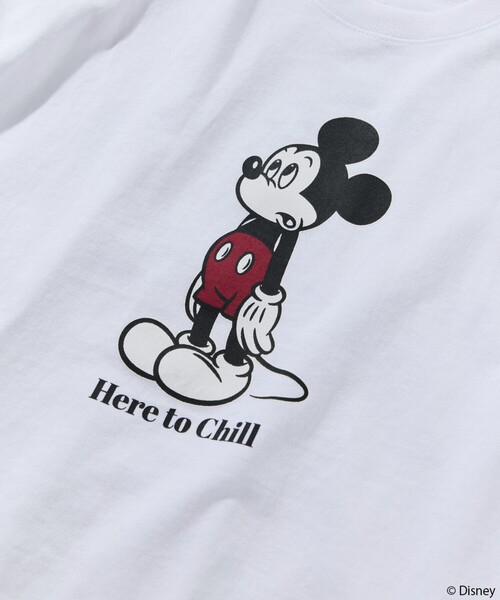 FREAK'S STORE（フリークスストア）の「限定展開 DISNEY/ディズニー/ミッキーマウス/別注 ビッグシルエット 両面プリントTシャツ/Chill（Tシャツ/カットソー・メンズ・グレー/ホワイト/ピンク/ブラック・SMALL/MEDIUM/LARGE）」の22枚目の写真