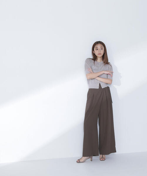 NATURAL BEAUTY BASIC（ナチュラルビューティーベーシック）の「◇ハーフスリーブラメカーディガン（カーディガン/ボレロ・レディース・ブラック/ベージュ/ライトグリーン・FREE）」の16枚目の写真