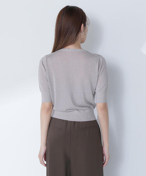 NATURAL BEAUTY BASIC（ナチュラルビューティーベーシック）の「◇ハーフスリーブラメカーディガン（カーディガン/ボレロ・レディース・ブラック/ベージュ/ライトグリーン・FREE）」の22枚目の写真