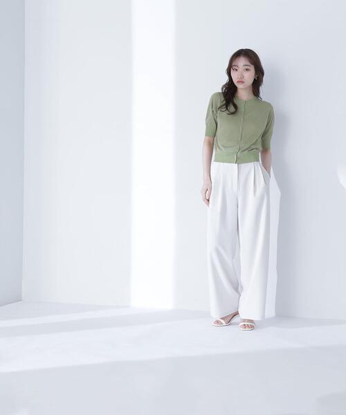 NATURAL BEAUTY BASIC(ナチュラルビューティーベーシック)の「◇ハーフスリーブラメカーディガン(カーディガン/ボレロ・レディース・ブラック/ベージュ/ライトグリーン・FREE)」の22枚目の写真