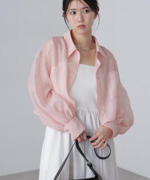 FREE'S MART | ◆シアーオーガンジーショート丈シャツ(シャツ/ブラウス)