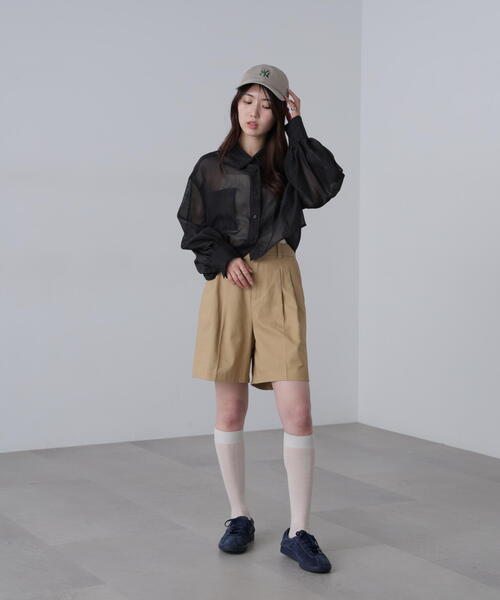 FREE'S MART（フリーズマート）の「◆シアーオーガンジーショート丈シャツ（シャツ/ブラウス・レディース・ピンク/ブルー/ブラック/ホワイト・FREE）」の16枚目の写真