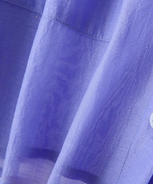 FREE'S MART（フリーズマート）の「◆シアーオーガンジーショート丈シャツ（シャツ/ブラウス・レディース・ピンク/ブルー/ブラック/ホワイト・FREE）」の8枚目の写真