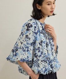 ROPE'（ロペ）の「【洗える】フェイディドフラワープリント・無地ブラウス（シャツ/ブラウス）」