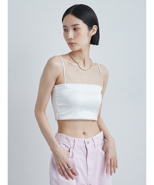 MIESROHE(ミースロエ)の「サテンベアトップ(Tシャツ/カットソー・レディース・ブラック/ホワイト・0/1)」の5枚目の写真