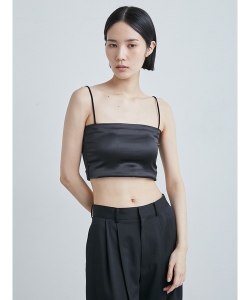 MIESROHE(ミースロエ)の「サテンベアトップ(Tシャツ/カットソー・レディース・ブラック/ホワイト・0/1)」の7枚目の写真