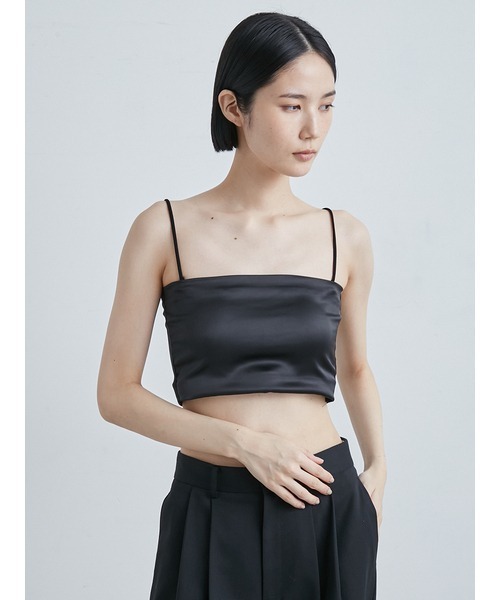 MIESROHE(ミースロエ)の「サテンベアトップ(Tシャツ/カットソー・レディース・ブラック/ホワイト・0/1)」の8枚目の写真