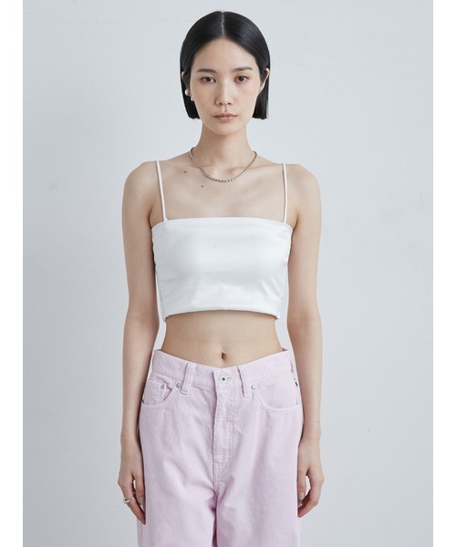 MIESROHE(ミースロエ)の「サテンベアトップ(Tシャツ/カットソー・レディース・ブラック/ホワイト・0/1)」の10枚目の写真