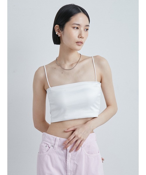 MIESROHE(ミースロエ)の「サテンベアトップ(Tシャツ/カットソー・レディース・ブラック/ホワイト・0/1)」の11枚目の写真