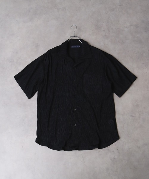 楊柳-ハーフスリーブ オープンカラーシャツ（シャツ/ブラウス）｜Art