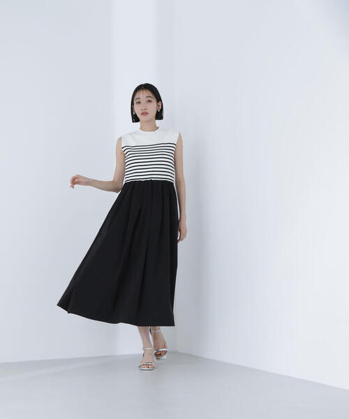 セール】◇タフタドッキングニットワンピース（ワンピース