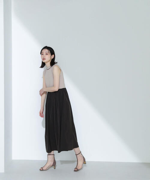 タフタドッキングニットワンピース ウォッシャブル タフタドッキングニットワンピース | NATURAL BEAUTY BASIC