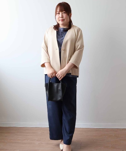セール】【イージーケア・速乾】【L～5L 大きいサイズ】麻調