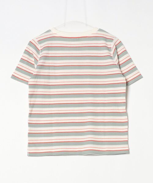 Champion(チャンピオン)の「チャンピオン BORDER SHORT SLEEVE T-SHIRT_(Tシャツ/カットソー・レディース・ダークグリーン/ホワイト×グレー/ネイビー・M/L)」の4枚目の写真