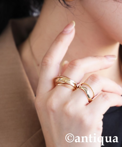 antiqua（アンティカ）の「リングセット（リング・レディース・ゴールド/シルバー・フリー）」の2枚目の写真