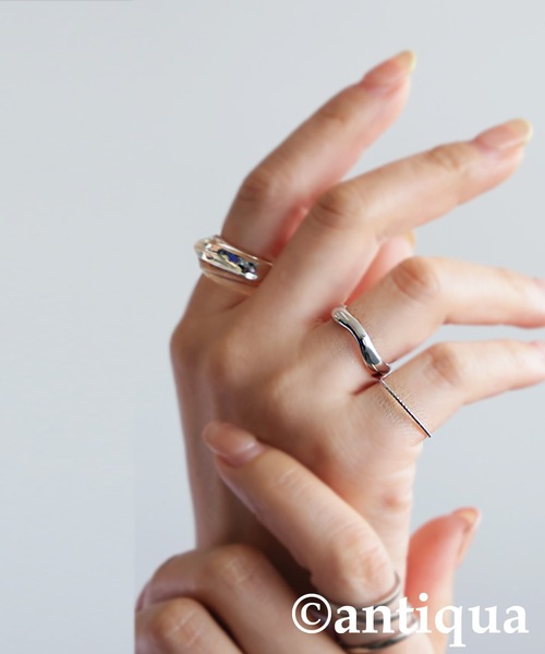 antiqua（アンティカ）の「リングセット（リング・レディース・ゴールド/シルバー・フリー）」の3枚目の写真