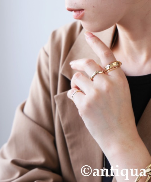 antiqua（アンティカ）の「リングセット（リング・レディース・ゴールド/シルバー・フリー）」の6枚目の写真