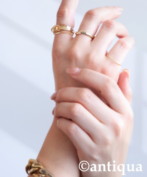 antiqua（アンティカ）の「リングセット（リング・レディース・ゴールド/シルバー・フリー）」の7枚目の写真