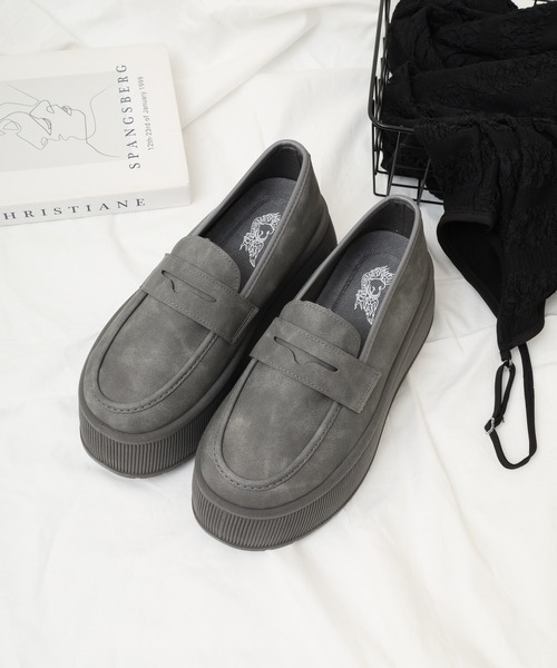 LOVEHUNTER(ラブハンター)の「LOVEHUNTER 厚底ウェッジソール ローファー/モカシン スニーカー(スニーカー・レディース・ベージュ/キャメル/ブラック×ホワイト/シルバー/ブラック×ブラック/ブラック/グレー/ホワイト/グレー系その他/ブラック系その他/イエロー系その他/ベージュ系その他/ベージュ系/ブラック系/イエロー系/グレー系・40/44/36/43/42/41/39/38/37)」の8枚目の写真