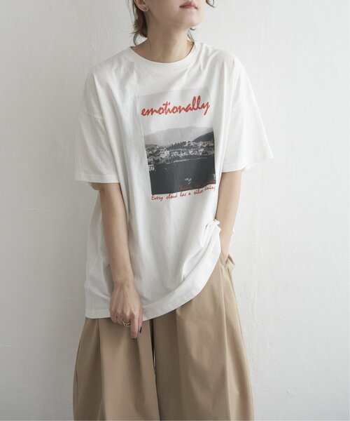 セール】フォトプリントカラーロゴオーバーTシャツ（Tシャツ