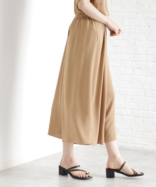 THE SHOP TK (ザ ショップ ティーケー )の「◆フレアスカーチョ【防シワ/接触冷感/洗濯機OK/セットアップ可】(その他パンツ・レディース・ベージュ/ブラック/ブルー・13/12/11)」の8枚目の写真