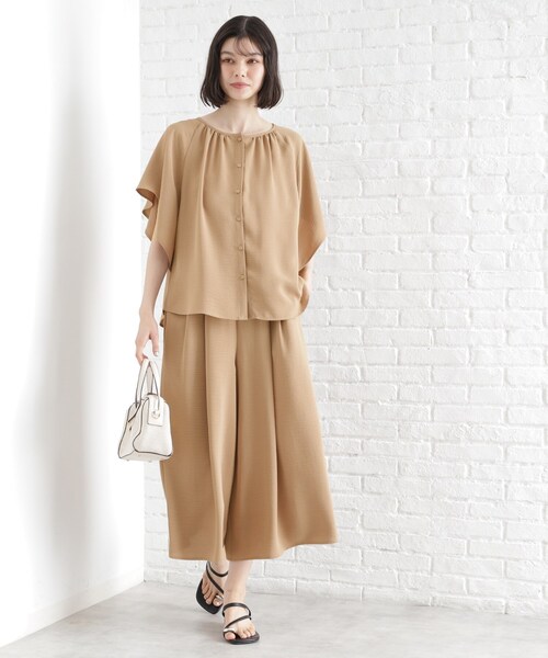 THE SHOP TK (ザ ショップ ティーケー )の「◆フレアスカーチョ【防シワ/接触冷感/洗濯機OK/セットアップ可】(その他パンツ・レディース・ベージュ/ブラック/ブルー・13/12/11)」の9枚目の写真