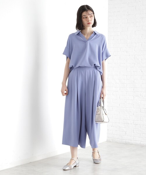 THE SHOP TK (ザ ショップ ティーケー )の「◆フレアスカーチョ【防シワ/接触冷感/洗濯機OK/セットアップ可】(その他パンツ・レディース・ベージュ/ブラック/ブルー・13/12/11)」の13枚目の写真