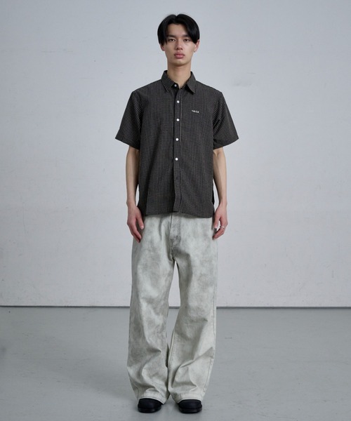 THE CLE(ザクレ)の「HERITAGE CHECK SHIRT / ヘリテージチェックシャツ【チェック柄】 シャツ トップス メンズ(シャツ/ブラウス・メンズ・ブラック/アイボリー・SMALL/MEDIUM/LARGE)」の15枚目の写真