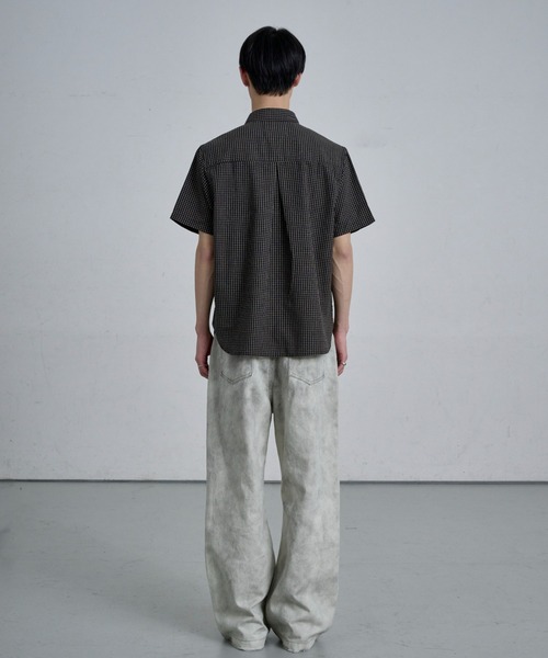 THE CLE(ザクレ)の「HERITAGE CHECK SHIRT / ヘリテージチェックシャツ【チェック柄】 シャツ トップス メンズ(シャツ/ブラウス・メンズ・ブラック/アイボリー・SMALL/MEDIUM/LARGE)」の4枚目の写真