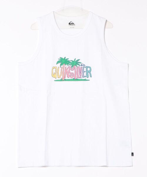 Quiksilver（クイックシルバー）の「SUNNY PALMS TANK /クイックシルバーフロントプリントタンクトップ（タンクトップ・メンズ・ホワイト/グリーン/ブラック・MEDIUM/LARGE/X-LARGE）」の2枚目の写真