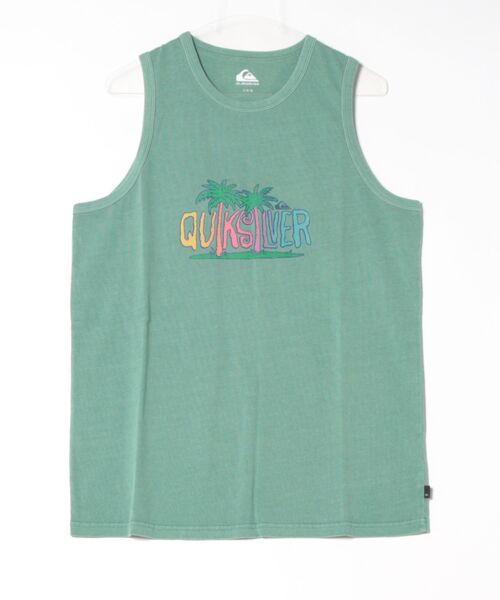 Quiksilver（クイックシルバー）の「SUNNY PALMS TANK /クイックシルバーフロントプリントタンクトップ（タンクトップ・メンズ・ホワイト/グリーン/ブラック・MEDIUM/LARGE/X-LARGE）」の3枚目の写真