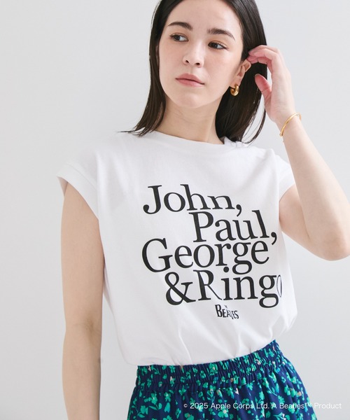 le cercle ADAM ET ROPE'(ルセルクルアダムエロペ)の「【THE BEATLES/ザ ビートルズ】ノースリーブTシャツ(Tシャツ/カットソー・レディース・ホワイト系その他/チャコールグレー・FREE)」の1枚目の写真